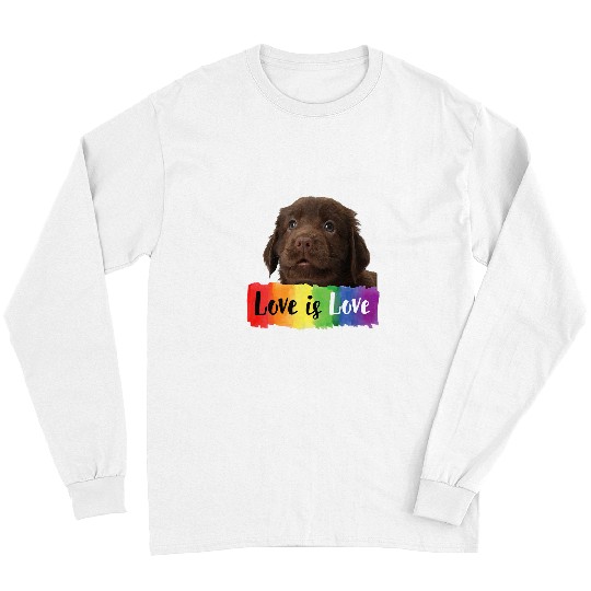 Love is Love Rainbow Dog Retriever FlatCoated Long Sleeves