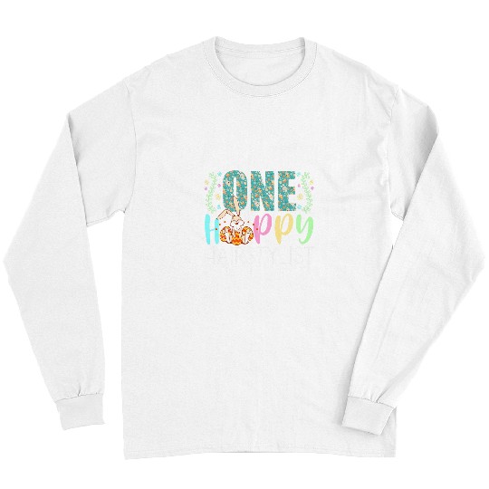 Hairdresser Job One Happy Easter Bunny Hairstylist Cute Puns Long Sleeves