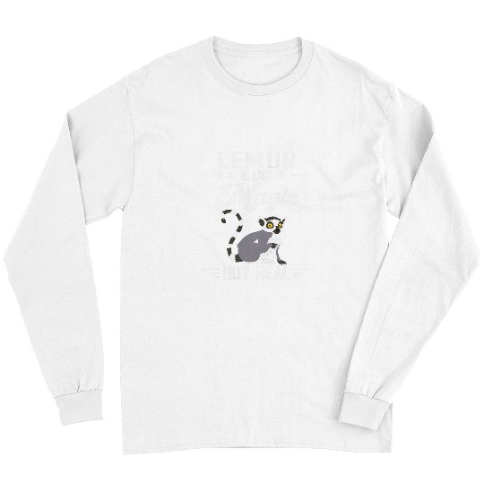 Lemur Pet Magic But Real Cute Lemur Monkey Madagascar Animal Lemur Long Sleeves