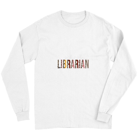 Librarian Job Leopard Print Funny Appreciation Long Sleeves