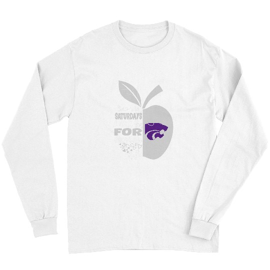 Kansas State Wildcats Teacher Apple Saturdays For Football Long Sleeves