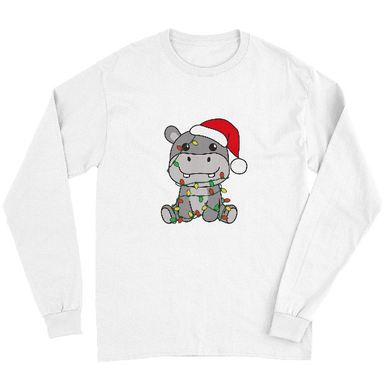 Hippo Pet Merry Christmas Winter Hippos Christmas 1 Long Sleeves