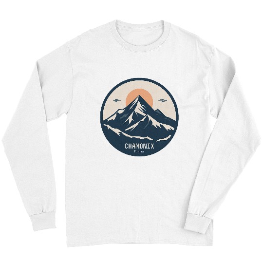 Chamonix France Tour Du Mont Blanc European Hiking Trail Skis 6 Long Sleeves