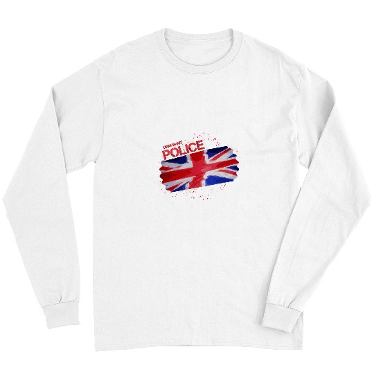 Police Job 70s 80s Rock Inspired Grammar Police Flag Long Sleeves