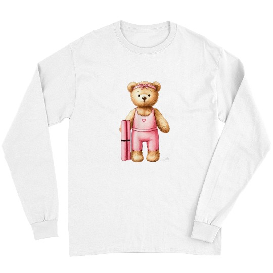 Bear Pet Preppy Pink Pilates Princess Bear vintages Gilded Lillie Long Sleeves