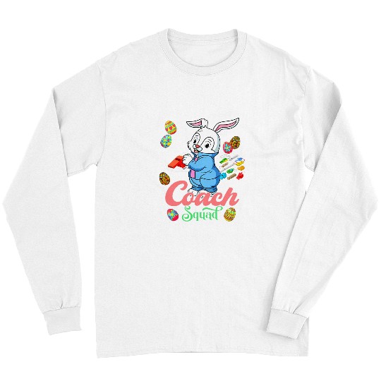 Coachs Squad Funny Coachs Easter Bunny Chocolate Eggs Long Sleeves