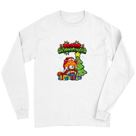 Panda Pet Christmas Animals Red Panda Cat Bear Merry Christmas Long Sleeves