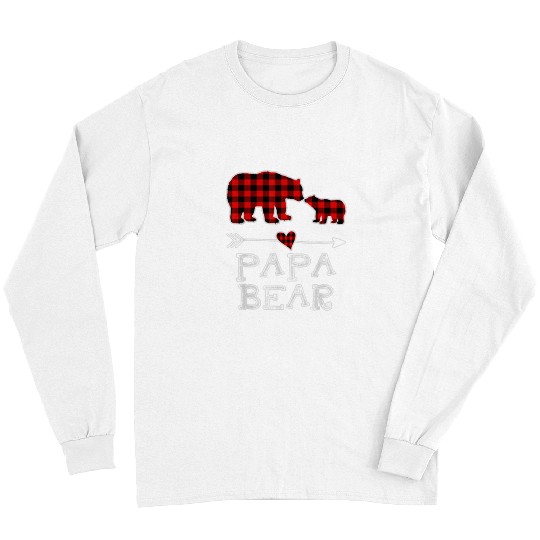 Bear Pet Papa Bear Christmas Pajama Red Plaid Buffalo Family Xmas Long Sleeves