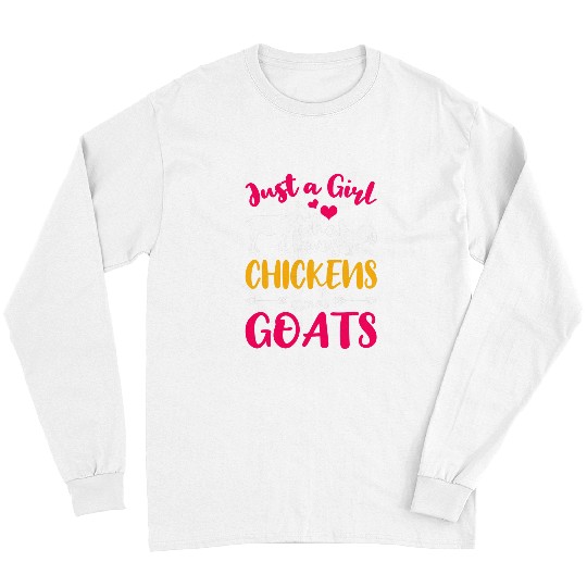 Chicken Goats Farm Animals Women Gift Goat Long Sleeves