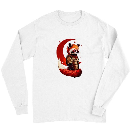 Panda Pet Japanese Art red panda vintages Fighter Retro Design Long Sleeves
