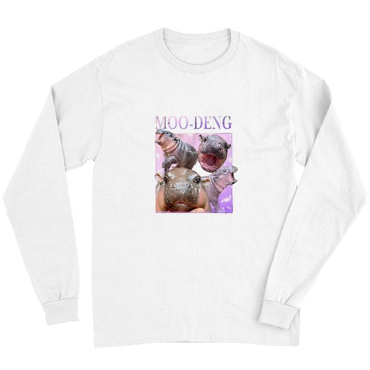 Hippo Pet LoverMoo Deng Bootleg RapI Love Moo Deng Long Sleeves