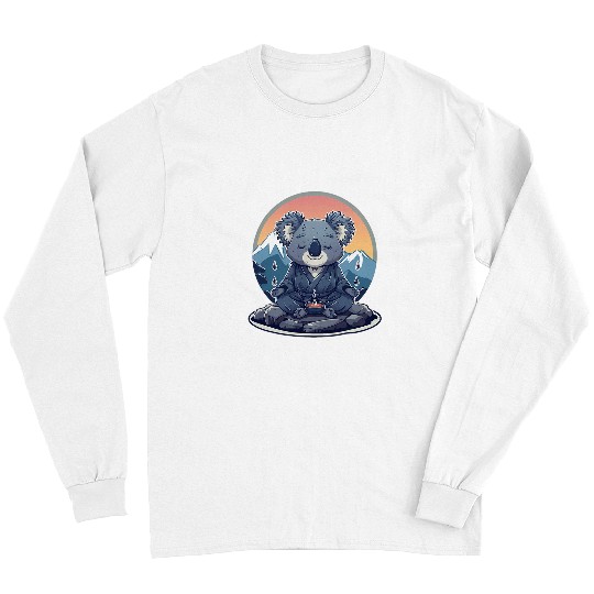 Koala Pet Meditation Mountain Zen Buddha Buddhist Hindu Yoga Long Sleeves