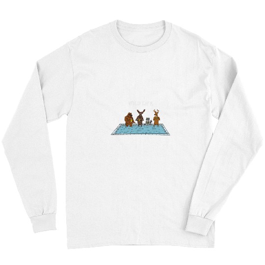 Bear Pet Pool Party Wildlife Bear Moose Deer Raccoon Wild Life Long Sleeves