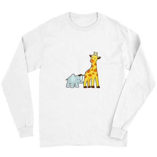 Giraffe Pet mommy and me mor daughter son elephant giraffe matching Long Sleeves