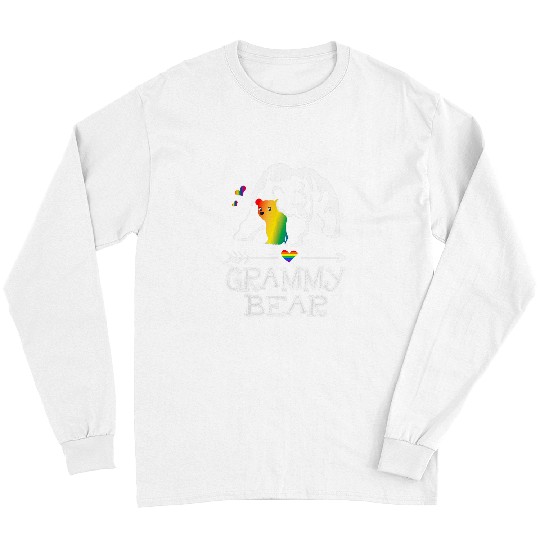 Bear Pet Grammy Bear Proud Mom Rainbow Flag LGBT Pride Long Sleeves