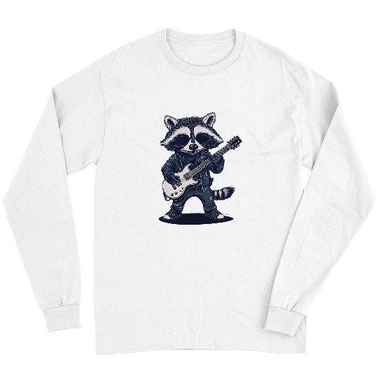 Raccoon Pet dressed as guitarist with guitar rocker musician 17 Long Sleeves