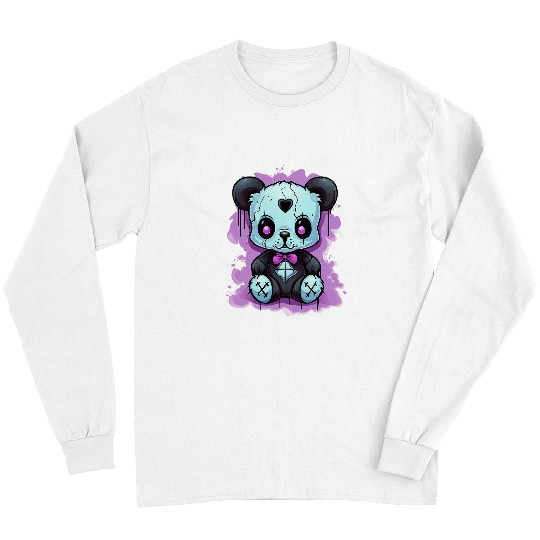 Bear Pet Goth Pastel Creepy Voodoo doll teddy bear Long Sleeves