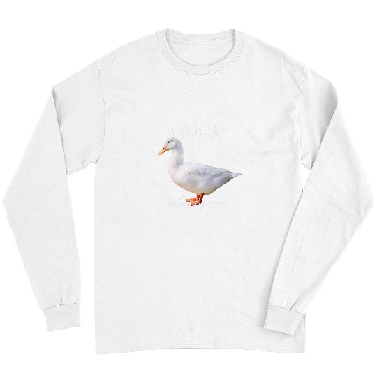 Duck Pet White Duck Santa Hat Santa Duck Christmas Gift I Love Ducks Long Sleeves