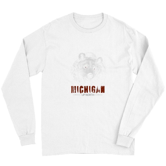 Bear Pet Black Bear Mens Womens Upper Peninsula Michigan Up North Long Sleeves