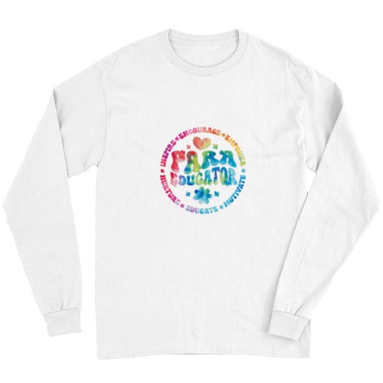 Paraeducator Crew Paraprofessional SPED Teacher Back school Long Sleeves
