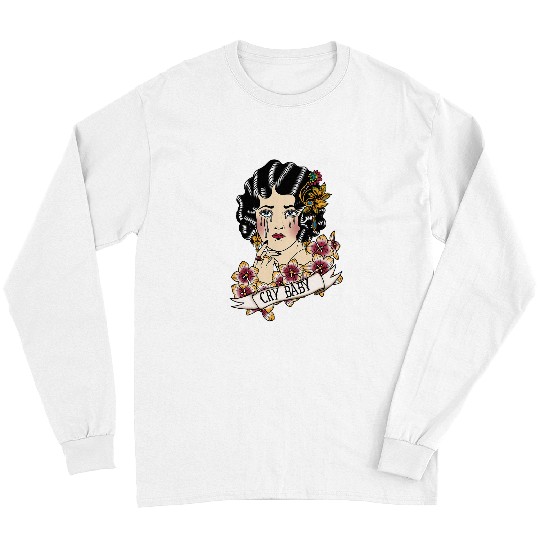 Cry Baby American Traditional Old School Lady Tattoo Long Sleeves
