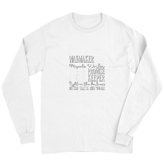 Kids Kids Waymaker Miracle Worker Rainbow Christian 2 Long Sleeves