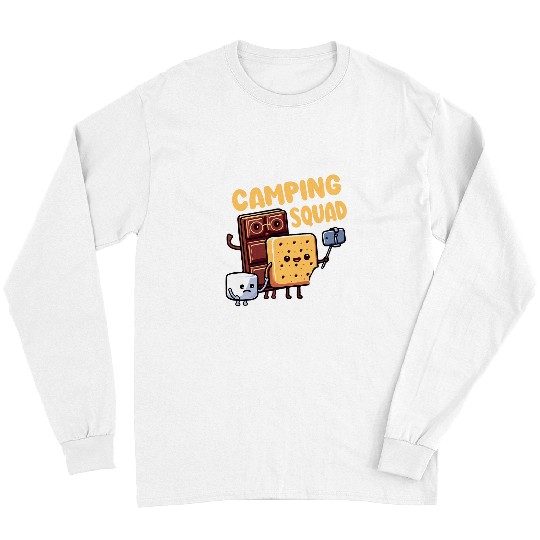 Camping Squad Family Smores Chocolate Marshmallow Smores Long Sleeves