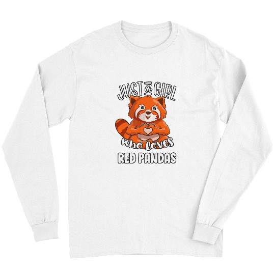 Panda Pet Lover Graphic for Girls Women Kids Red Panda 1 Long Sleeves