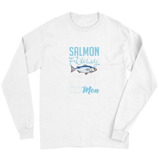 Mens Salmon Fishing Seasoning Fish Hunting 4 Long Sleeves