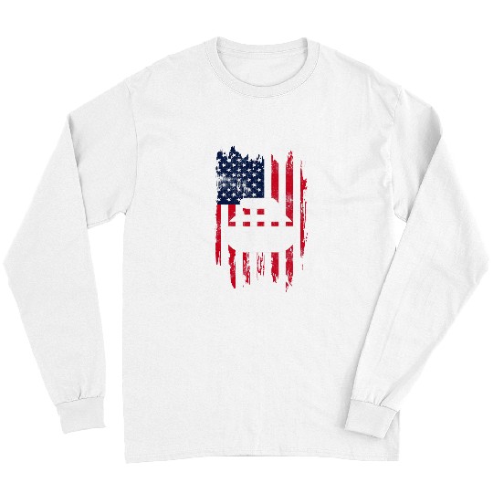 Curling Novelty USA Flag Curling Stone Long Sleeves