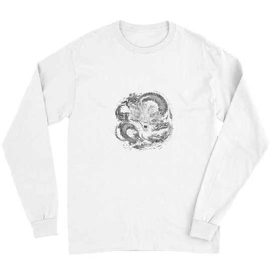 Dragon Pet Chinese Lunar Year of the Dragon Zodiac Sign art Long Sleeves