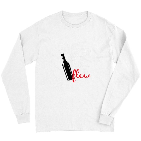 Wines Fun Ho Ho Ho And Let It Flow Funny Christmas Wines Lover Long Sleeves