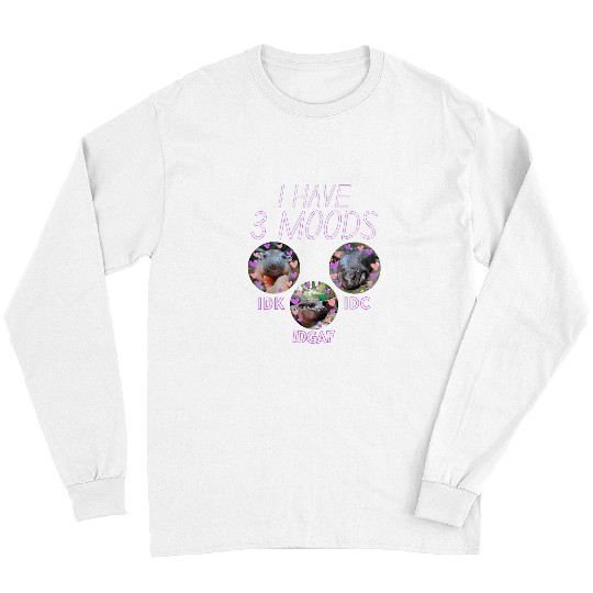 Hippo Pet moo deng baby pygmy hippo moods meme idc idk idgaf zoo Long Sleeves
