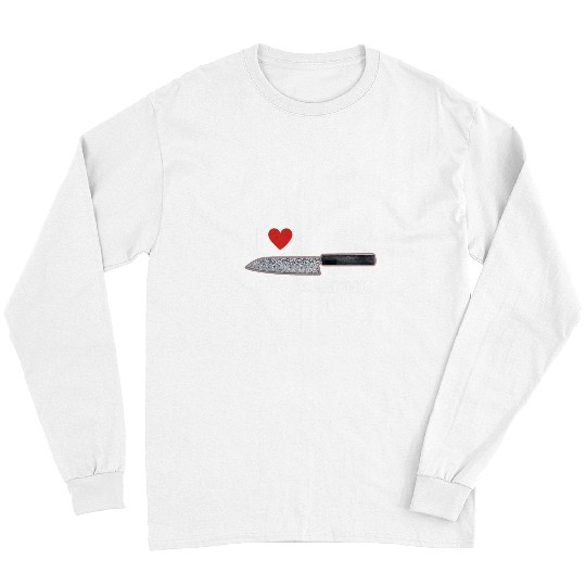 I Love Santoku Japanese Damask Damascus Chef knifes Gift Long Sleeves