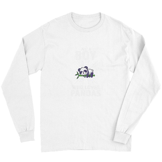 Panda Pet just a boy who loves to be a pandas animal Long Sleeves