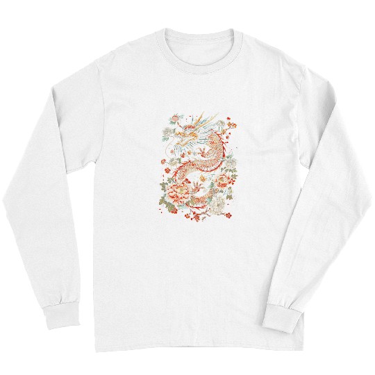 Dragon Pet Chinese Dragon Oriental art Floral dragon Long Sleeves