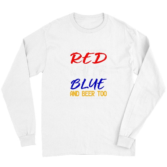 Beer Fun RED WHITE BLUE NATIONAL BEER DAY Long Sleeves