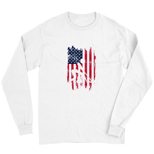 Curling Novelty Sports USA Flag Long Sleeves