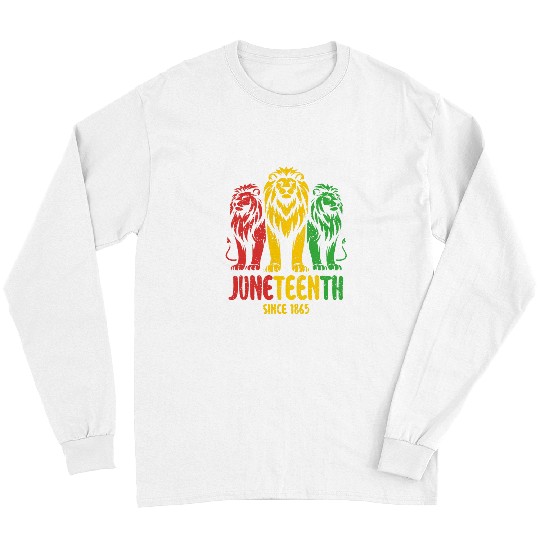 Lion Pet Celebrate Juneteenth Lion African American Freedom Day 1865 2 Long Sleeves