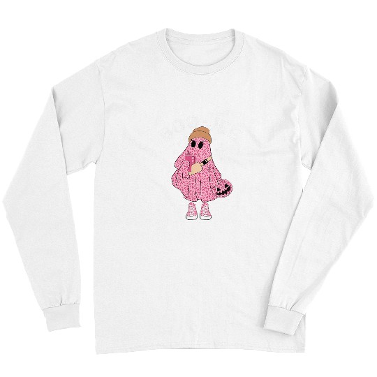 Coffee Fun Cute ghosts Halloween Costume Boujee BooJee Long Sleeves