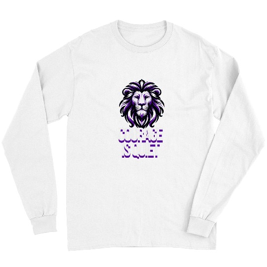 Lion Pet Quiet Strength of the Lion Courage Speaks Softly Affirmation Long Sleeves