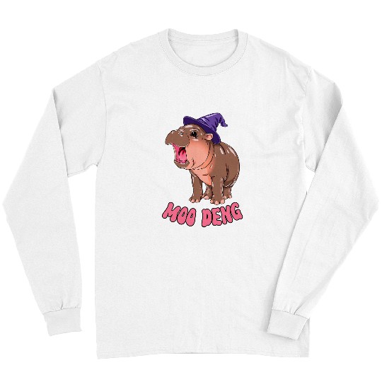 Hippo Pet MOO DENG Baby Pygmy Hippo Wearing Witch Hat Fun Halloween Long Sleeves