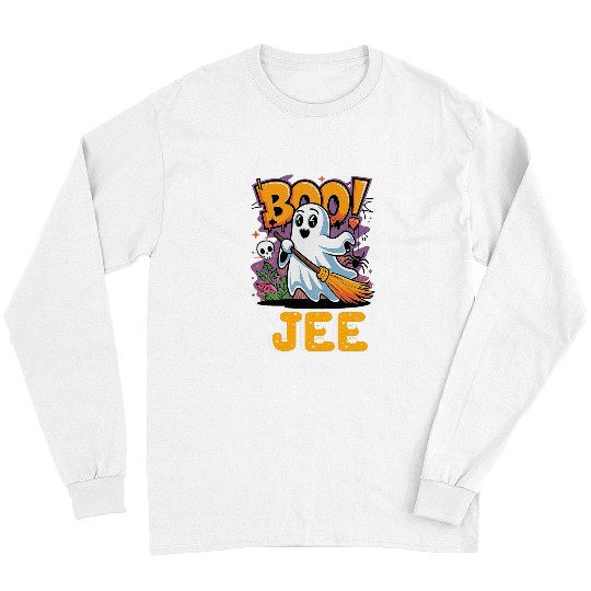 Coffee Fun Boo Jee Cute Spooky Coffee ghosts Boujee Funny Halloween 1 Long Sleeves