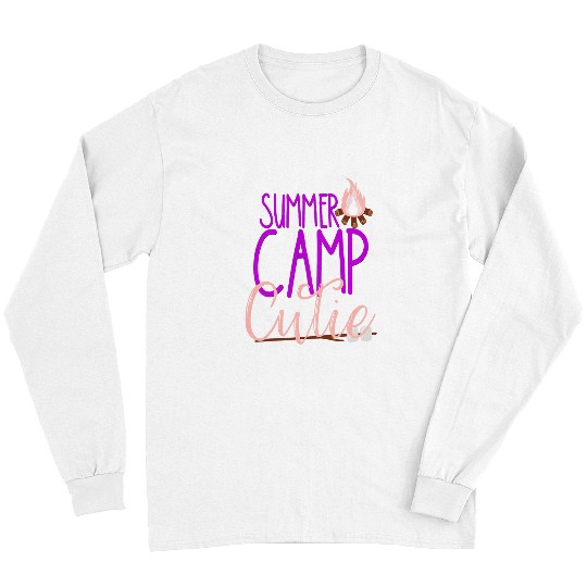 Scout Job Summer Camp Cutie Pink Girls Camping Smores Scout Kids Long Sleeves