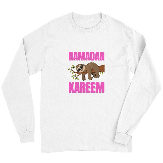 Sloth Pet Ramadan Kareem Girls Sloth Fasting Iftar love Women Kids Long Sleeves