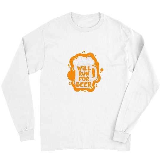 Beer Fun Will Run For Beer Mug Liquor Cheers Alcohol Craft Beer Tipsy Long Sleeves
