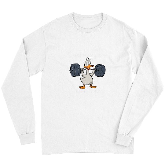 Duck Pet Everything Hurts And I m Tired Funny Workout Long Sleeves