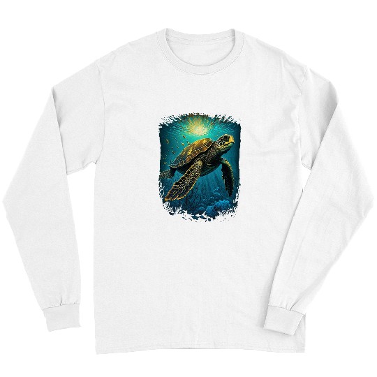 Turtle Pet Earth Day Underwater Ocean Conservation 3 Long Sleeves