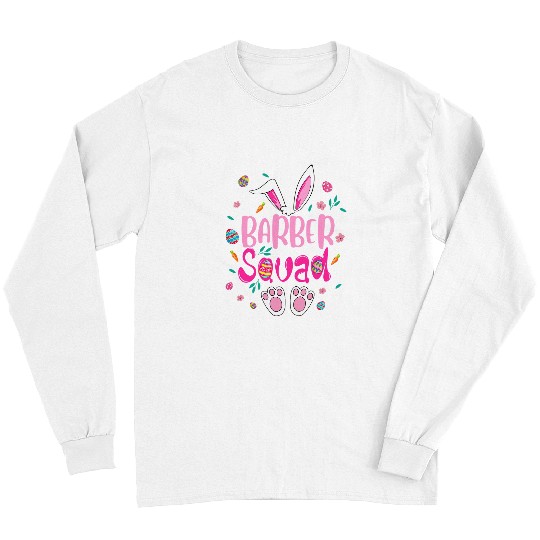 Barber Squad Easter Bunny Costume Chocolate Eggs Hunt Long Sleeves