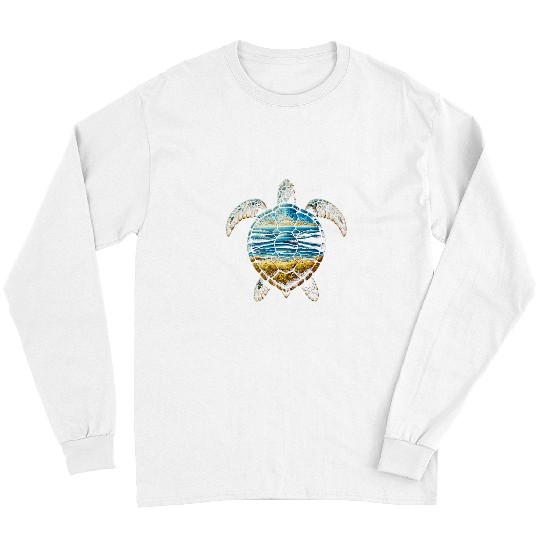 Turtle Pet Beach in the Sea Turtle Tee Oceanic Paradise Turtle Lover Long Sleeves